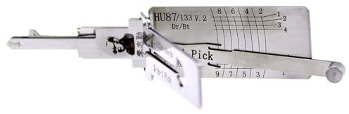 LiShi HU87 - Set di grimaldelli e decodificatore per auto 2 in 1, strumento professionale per fabbro (HU87)