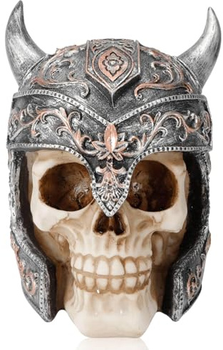Jwthee Harz-Schädel-Kunsthandwerk-Spartopf, moderner, lustiger Harz-Schädel-förmiger Kopf, Halloween-Dekoration, Totenkopf-Schädel-Sammelfiguren