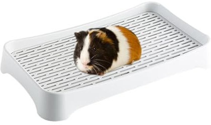 Kaninchentoilette, Hasentoilette | Stabile Kaninchen-Töpfchenbox - Kompakte Haustiertoilette, geruchsresistente Haustierpfannenbox für das Töpfchentraining von Kleintieren große Kaninchen