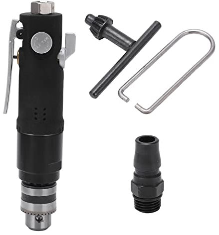 Gearwell Air Drill, 3/8in Pneumatic Drill with Stainless Steel Chuck, CW/CCW Reversible Air Tool for Automotive Repair (Japanese Style)