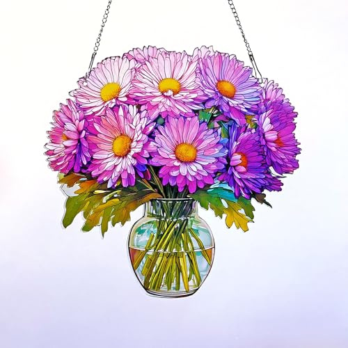 Image Industry Asters September - Geburt Blume Sonnenfänger - Ewige Blumen - Acryl Dekorationen - Geburtstagsgeschenk