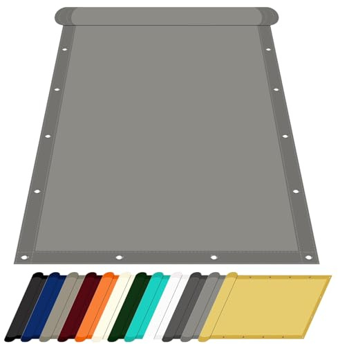 Tenda a Vela Parasole 1.55 x 4 m Protezione UV Impermeabile e Antivento Telo Ombreggiante Inclusa Corda Fissa per Giardino Balcone Piscina, Grigio Chiaro