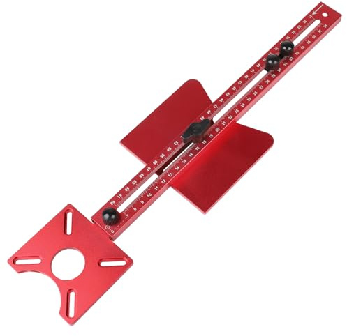 DBREAKS 4 in 1 Einstellbare Aluminium Fräszirkel Frässchablone Oberfräse | 4-in-1 als Fräszirkel, Planfräsvorrichtung und Fräsrillenhalterung, metrisch einstellbar, für Holzbearbeitungsbänke