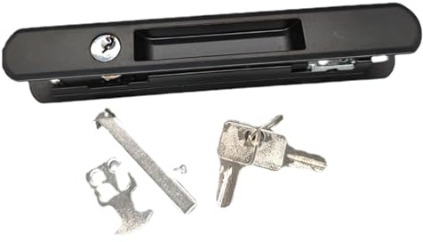 Serratura per porta scorrevole in vetro 1, 1x7, 8 in lega di alluminio liscia, doppia faccia, con 2 chiavi per finestra del patio, serratura per porta di casa, per scorrevole