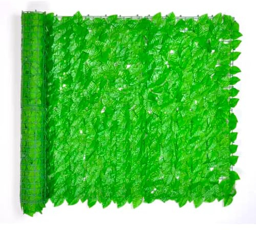 Rotolo di recinzione di edera artificiale, resistente ai raggi UV, con foglie finte, pannello da parete per esterni, interni, giardino, balcone, patio, paesaggistica (D, 100 x 300 cm)