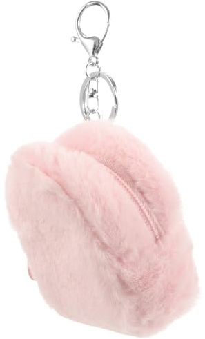 Peluche Monedero Compacto, y Suave con Llavero para Niñas | Felpa Delicada, Estilo Aesthetic Juvenil, Pequeño y Portátil, para Monedas, Auriculares y Llaves