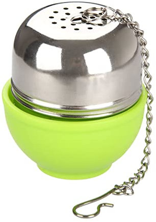 Fackelmann Bola de té con Soporte, Acero Inoxidable, Gris, 4x2,5cm. 1 ud.