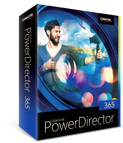 CyberLink PowerDirector 365 - 12 Monate / Professionelles Videobearbeitungsprogramm für PC mit Greenscreen und tausenden Effekten / Fotoshow / Filmproduktion / Screen Recorder / Windows [Box]