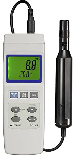 VOLTCRAFT DO-101 Sauerstoff-Messgerät 0-20 mg/l Wechselbare Elektrode, mit Temperaturmessfunktion