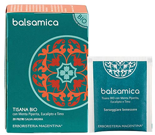 Erboristeria Magentina - TISANA BALSAMICA 20 filtri con Menta Piperita, Eucalipto e Timo