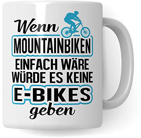 Pagma Druck Mountainbike Tasse Fahrrad lustig, Geschenk Fahrradfahrer Männer, Becher Fahrradmotiv Fahrräder, Mountainbiker Fahrrad Geschenkideen lustig Radsport Radfahren Radfahrer Kaffeetasse