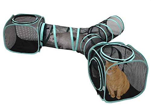 Kitty City Outdoor Catio Furniture and Play Kits for Cats, Three Way Tunnel