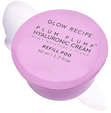 Glow Recipe Plum Plump Hyaluronsäure Gesichtscreme Nachfüllkissen – Dewy Glow feuchtigkeitsspendende Gesichtspflege Klumpen, gleicht die Haut aus – vegane Schlaggel-Feuchtigkeitscreme (50 ml)