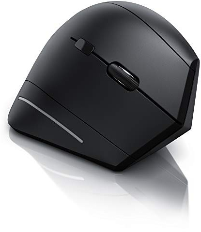 CSL - Souris ergonomique verticale sans fil pour Droitiers, Dongle USB 2,4Ghz Vertical Wireless Mouse Plug & Play, 1200 dpi, 6 Boutons, Ergonomique reposante pour le bras Soulagement de l'épicondylite