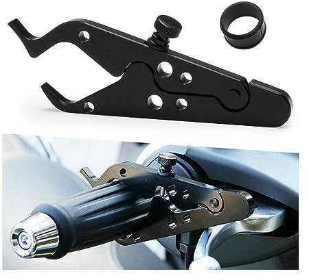 JNNJ Gaspedalhilfe Tempomat-Klemmgriff, Motorrad-Verriegelungsassistent, Cruise Control Gashebel-Assistent, Universeller Motorrad-Gasassistent Cruise Accelerator Clamp