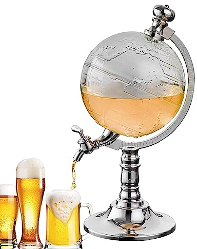 Veeteah Globe Wine Decanter,1.5L Decanter Dispenser Globe Decanter - Wine Dispenser with Spout Funnel and Stopper for Whiskey, Drinks, Wine, Liquors