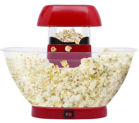 SABUIDDS Machine à pop-corn en polypropylène, PC et aluminium 1200 W 230 V avec surface chauffante amovible, 31 x 31 x 27 cm, pour la maison, la cuisine, les réunions, les fêtes