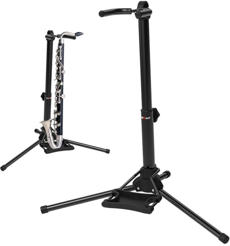 Elektronischer Blasinstrumentenständer, digitaler Blasinstrumentenhalter,Stativhalterständer - Höhenverstellbar, Blasinstrumentenzubehör für digitale Blasinstrumente, Musikinstrumentenständer Zestvria