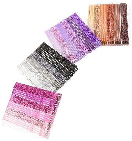 MAGICLULU 192pcs Glitter Hair Clips Stoving Varnish Metal Styling Barrettes for Wedding Party Glitter Powder Bobby Pins Hair Slides