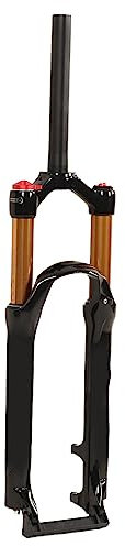 GYZOUKA Mountain Bike Front Fork, Straight Steerer Shock Absorbing Manual Lockout Bike Air Suspension Fork Low Noise 26inch for Off Road