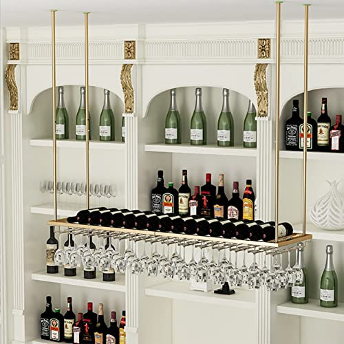 portabottiglie, portabicchieri da vino TEmkin portabottiglie sospeso |Portabottiglie in metallo da soffitto |Portabottiglie moderno |Portabottiglie da muro |Ripiano portaoggetti per g Beauty Comes