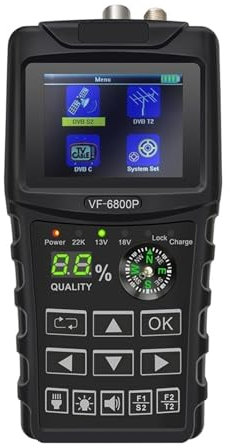 nmbhus Digital Sat Finder Combo Support DVB T2/S2/C Sat Finder Satellite TV Receiver DVB-T2 Signal Tuner