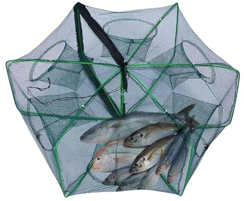 Trampa de Cebo de Pesca, Red de Pesca portátil - Red portátil para Pescar cangrejos | Trampa para Peces Plegable portátil Multifuncional para capturar Peces pequeños, camarones, cangrejos, Langostas