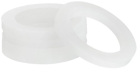 QUARKZMAN 5Stk Flache Unterlegscheibe Silikon Dichtungsringe 30mm AD 20mm ID 3mm Dicke Klar für Wasserhahn Rohr Wasserschlauch Isolierung Schrauben, Weiß
