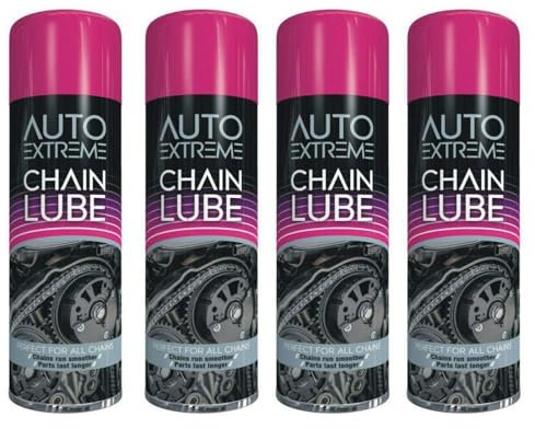 SDMAX Chain Lube Spray Paint, Rust And Corrosion Resistance, Lubricate And Protect, Quick Drying, Non-Cracking, Long Lasting, Ideal For Workshop And DIY Use, 250ml (4PCS)