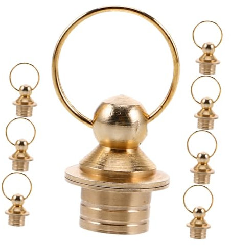 PRETYZOOM 8pcs Gourds Stylish Bottle Covers Brass Decorative Covers Small Brass Stylish Bottle for Home Decor