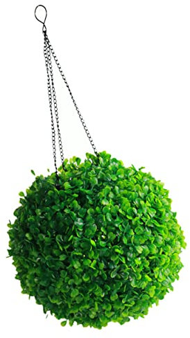 Alipis Solar Flower Chandelier Led Lighted Topiary Ball Hanging Plants Lamp for Garden Wedding Solar Powered Outdoor Decoration Faux Topiary Ball Lamps