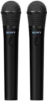 Sony ULTMIC1 - Kabelloses Mikrofonset mit 2 Mikrofonen und Empfänger, erweiterte Rauschunterdrückung, Duettunterstützung, 20-Stunden-Akku, stoßfest, perfekt für die ULT Power Sound Serie - Schwarz