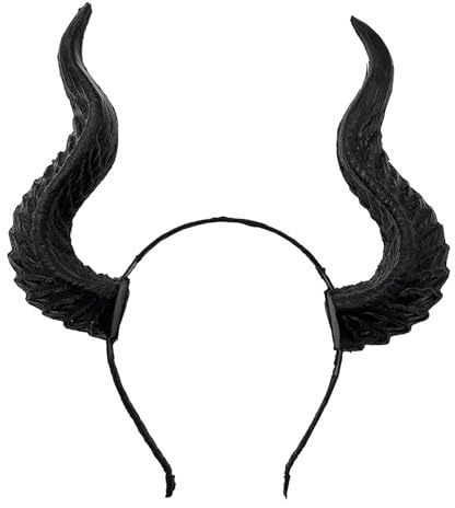 Dämonenhorn Kopfschmuck Gebogene Stierhörner Stirnbänder Cosplay Bühnenrequisiten Tier Haarreif Karneval Animal Simulation Kostüme Zubehör Lustige Halloween Kopfbedeckung Fancy Fasching Accessoire
