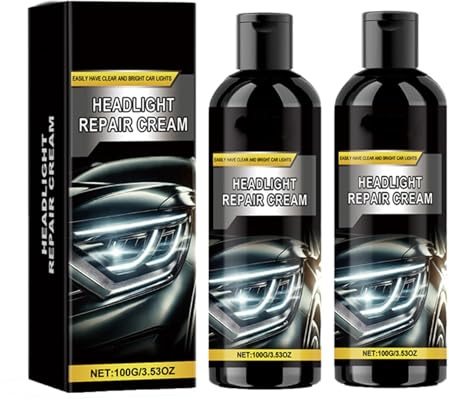 Scheinwerfer Reparaturcreme, Autoscheinwerfer Reparaturmilch, RV Politurreiniger, Reparatur von Kratzern und Vergilbungen, Geeignet für alle Fahrzeuge