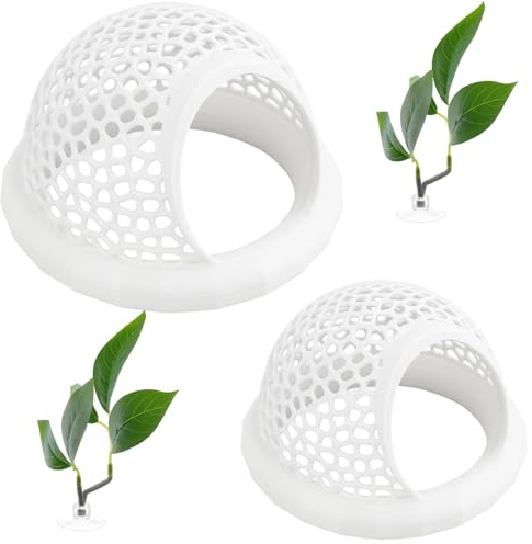 4PCS Betta Fish Accessories, Aquarium Accessories, Betta Hammock with Resting Leaf and Cave Decor, Fish Tank Essentials for Bettas, Safe Aquatic White Decor for Freshwater and Saltwate