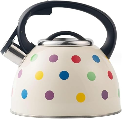 Bouilloire pour Plaque De Cuisson à Gaz, Bouilloire Sifflante en Acier Inoxydable, Bouilloire à Eau Portable, Carafe en Acier Inoxydable, Bouilloire De Camping, Réchaud à Induction, A, 2.5L