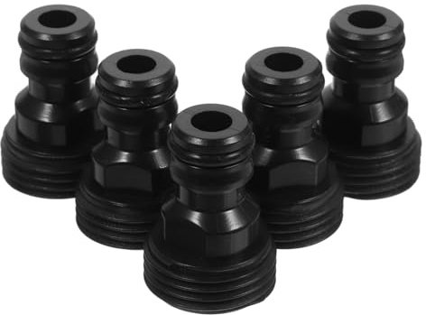 TEHAUX 5pcs Faucet to Hose Adapter Quick Connect Washing Machine Inlet Hose Connector Plastic Washer Connector with Locking Design for Secure Water Connection