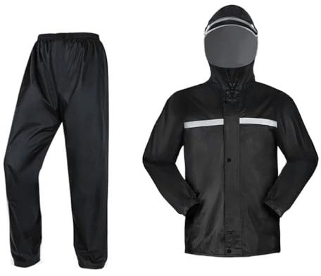aotuo0608 Waterproof Rain Suit Set for Men & Women, Lightweight Work Clothes & Hiking Gear, Hooded Jacket & Pants Overalls, Packable for Outdoor, Camping, Cycling, Fishing
