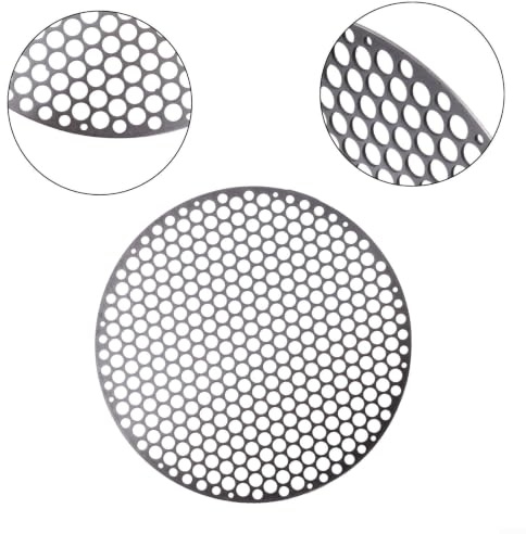 Grille de barbecue ronde en acier inoxydable pour griller et refroidir, tapis de barbecue professionnel pour la cuisson, la cuisson à la vapeur et la préparation des aliments (26 cm)