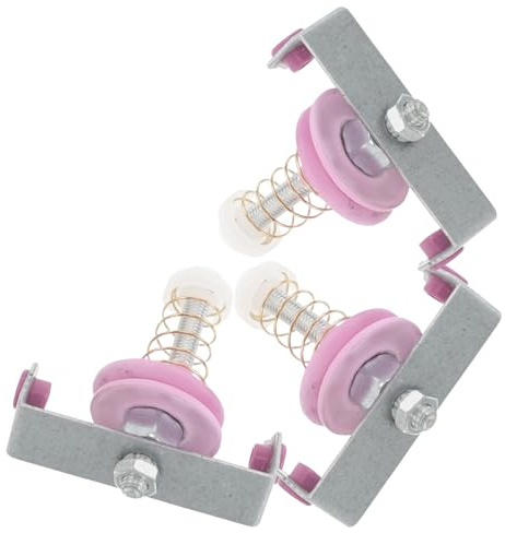 CALLARON 3pcs Knitting Machine Yarn Tensioner Spare Parts Set, 06 Flat Bar Ceramic Aluminum Alloy Spring Tensioner for Textile Machines, Knitting Accessories for Smooth Yarn Control
