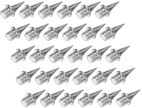 SHERCHPRY Clavos para Zapatillas de Atletismo 9,5 mm en Acero Duro 30 Unidades para Pista sintética y Entrenamiento Intenso mejorando el Agarre en Sprint