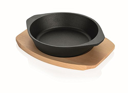 TAMLED Servierpfanne mit Holzuntersetzer