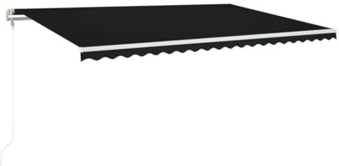 vidaXL Gelenkarmmarkise Automatisch Markise Sonnenmarkise Balkonmarkise Sonnenschutz Sichtschutz Terrasse Garten Balkon 500x350cm Anthrazit
