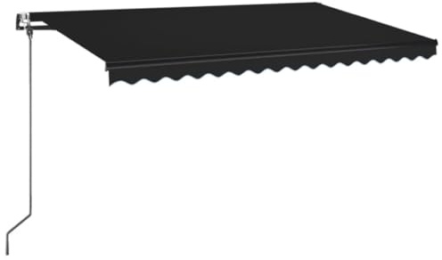 vidaXL Tenda Automatica con Sensore Vento e LED 400x350 cm Antracite