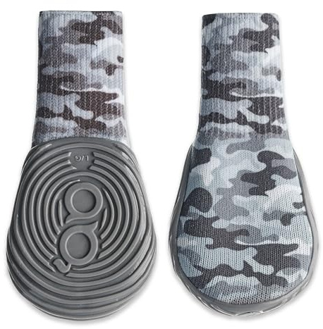 GOO EEZ Ultras Bedruckte Hundestiefel, Camouflage/Grau, 2 Stück