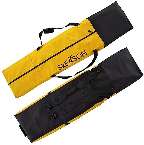 SkEASON Reise-Snowboard-Tasche – wasserabweisender Snowboard-Rucksack mit 900D und 600D PVC-Polyester – Snowboard-Tragetasche mit starken Nähten – Snowboard-Tasche für zwei – Helm, Board, Stiefel und