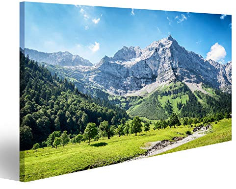 Prime Bild auf Leinwand Karwendel Berge in Österreich Alpen Wandbild Leinwandbild Poster