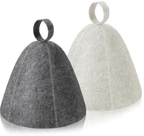 Lithyc 2 Pezzi Cappello Sauna, Cappello In Feltro Per Sauna, Berretti Da Sauna Per Uomo E Donna, Accessori Ideali Per Sauna, Protezione Per La Testa Traspirante, Adatto Per Saune, Spa, Bagni