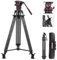 NEEWER 78 Treppiede Video, Fibra Carbonio, Treppiede per Fotocamere a Sgancio Rapido, Testa Fluida Smorzante Regolabile, Piastra QR Doppia Modalità, Carico 22lb,LL35