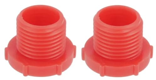 cyclingcolors 2x tappo chiusura plastica inserto cappuccio copriforo fori coperchi tubo raccordo tubazione idraulico rosso, 1-7/16''